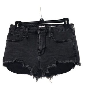 Black jean shorts